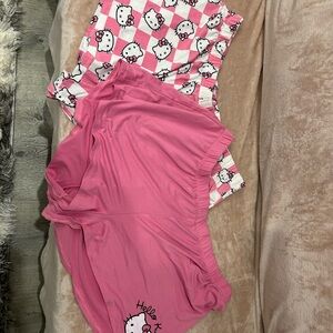 Hello Kitty Pink and White Pajama Set